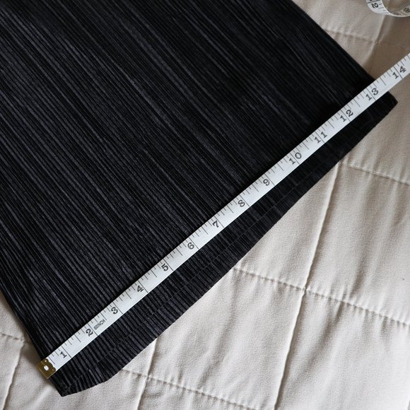 Banana Republic Black Satin Pleated Wide Leg Flowy Plisse Pant NWT - Picture 7 of 11